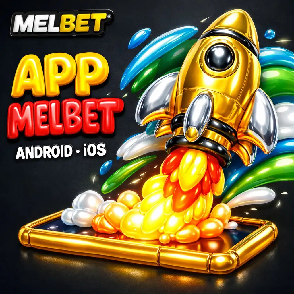 Cohete dorado despegando pantalla teléfono fondo oscuro verde Melbet