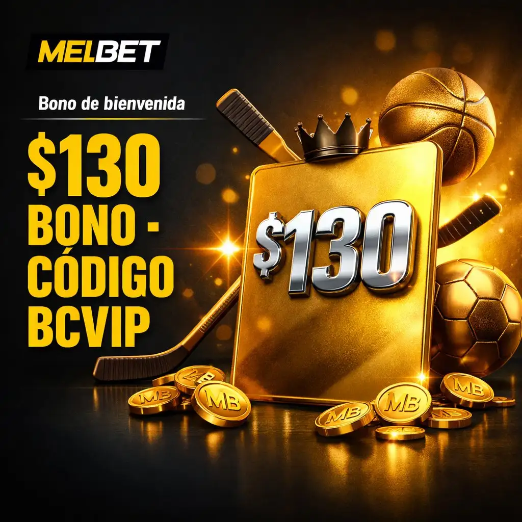 Cifras $130 doradas inflables estilo globo fondo oscuro Melbet