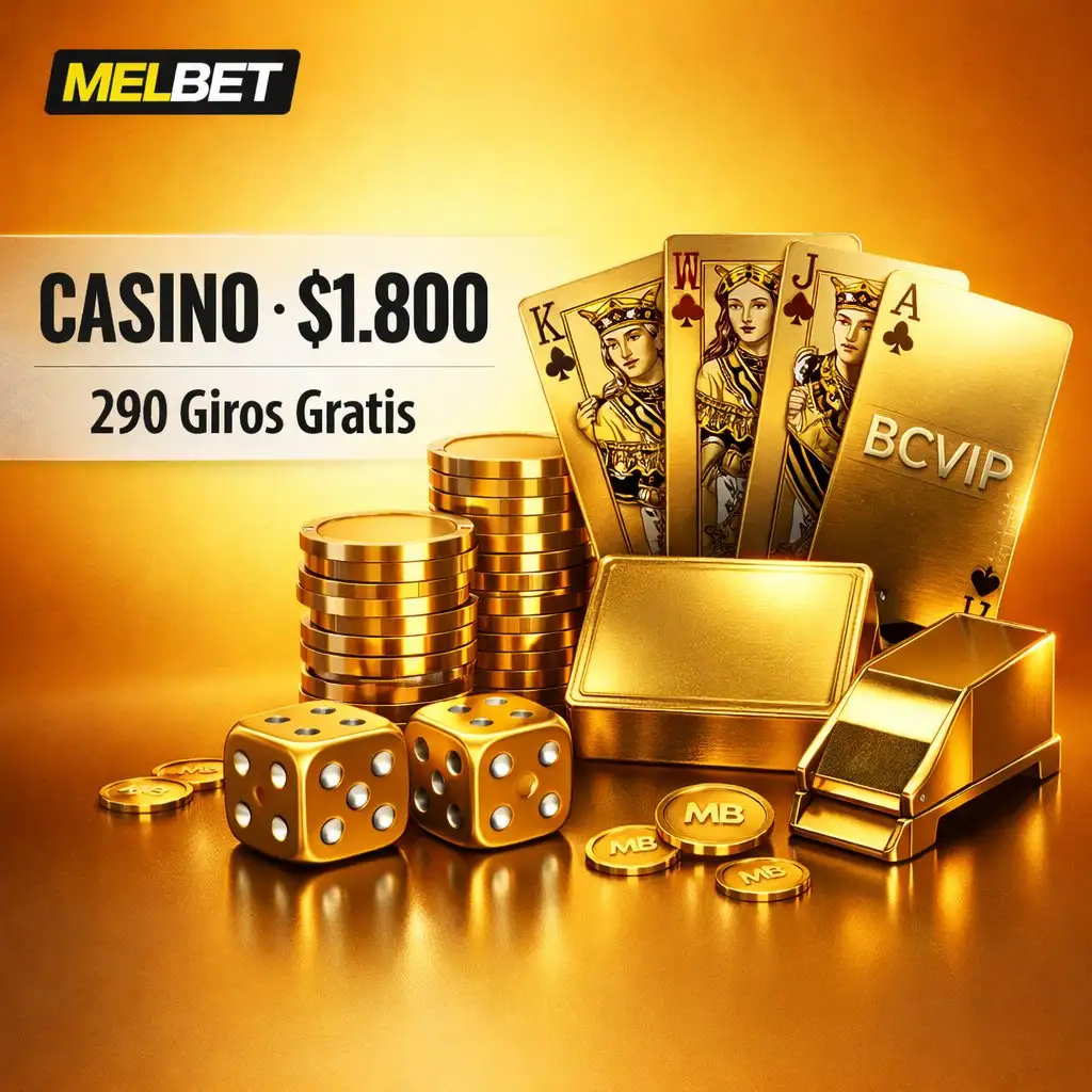 Casa de naipes dorada brillando fondo oscuro morado Melbet