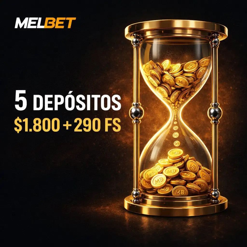 Reloj arena dorado monedas fluyendo dentro fondo oscuro ámbar Melbet